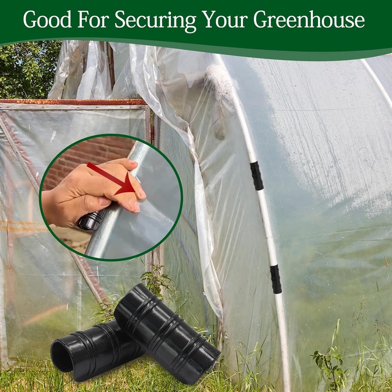 Jersvimc 12Pcs Greenhouse Clips 1-1/4 Inch PVC Clamp, Black Greenhouse Clamps Garden Plastic Clamp Farm Tube Clamps for Agriculture - Image 3